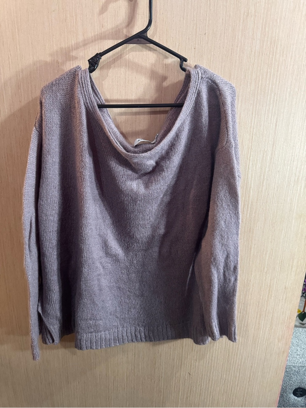 JustFab Off-the-Shoulder Lavender Knit Sweater Size XXL